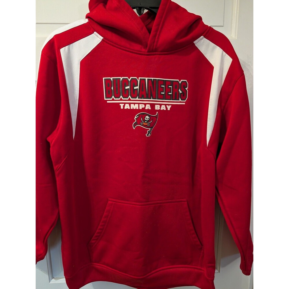 Tampa Bay Buccaneers Hoodie Youth XL 16 18 Red NFL Team Apparel Pullover - Picture 8 of 12